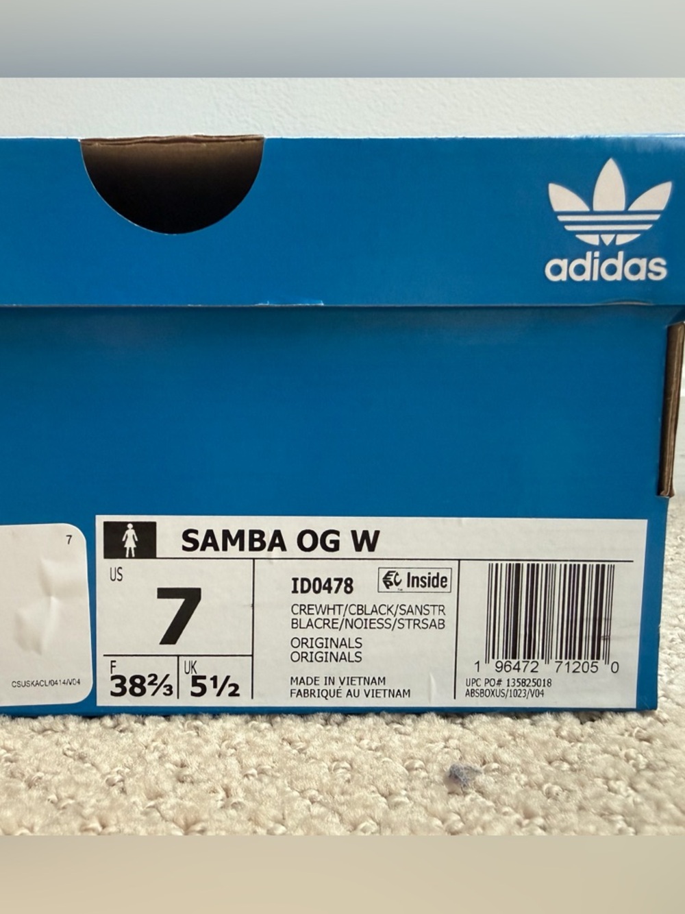 Adidas Samba OG Sneakers — Black & Cream with Gum Sole - Picture 11 of 11